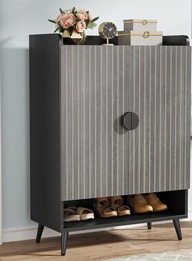 实玄关柜OEV带门鞋节柜可调搁架木质纳鞋架鞋收木架门口多层入门