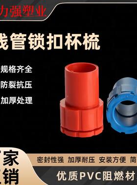 电管线管锁扣锁装母杯梳红色16/20电线管86暗16-25底盒电线配件蓝