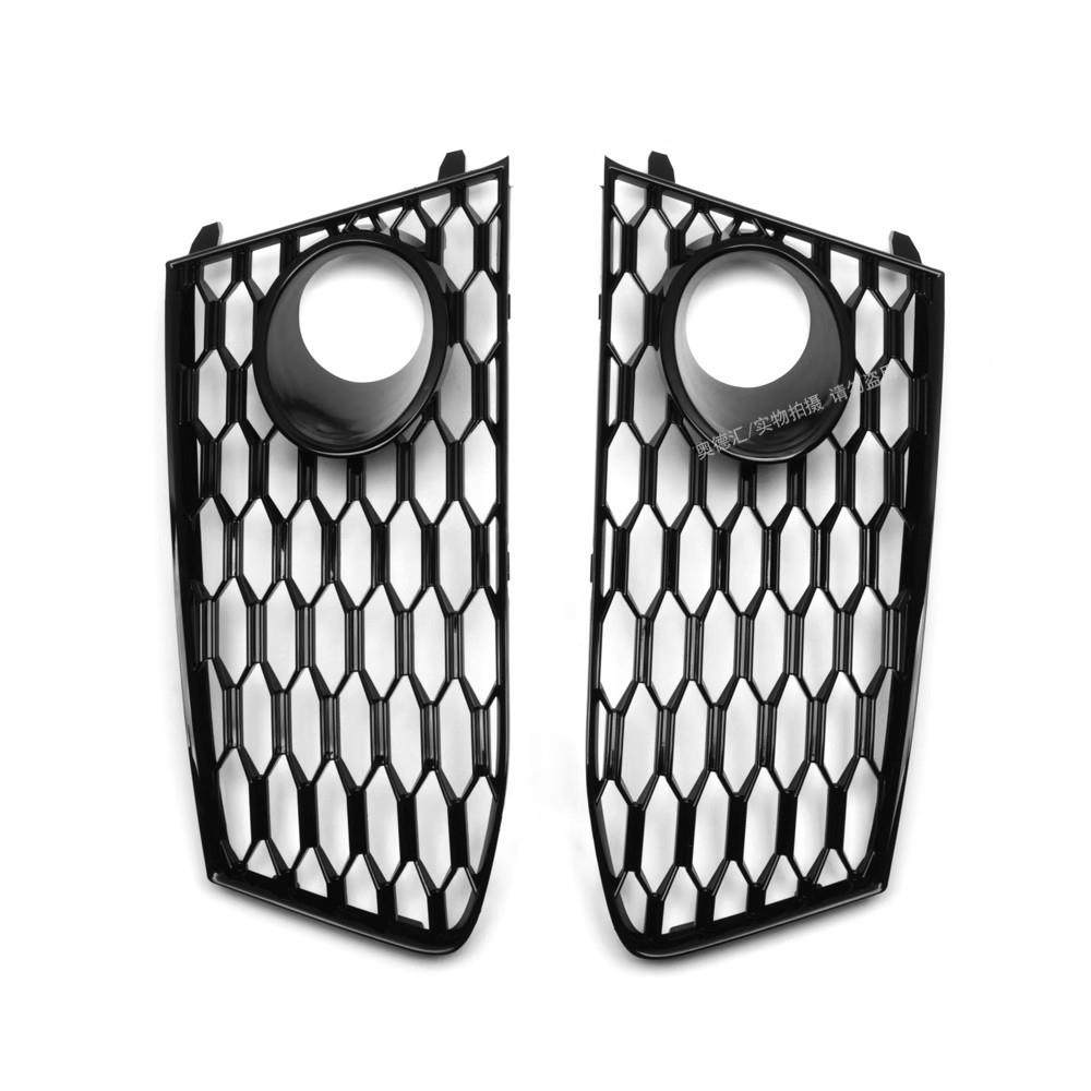 适用奥迪A7R雾7雾装灯371框格S栅RS6保险杠灯灯罩边框出风口饰黑