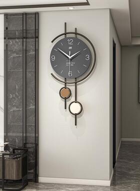 创意挂钟挂墙家用客厅钟现表代约餐厅玄关23294装饰时钟静简音级