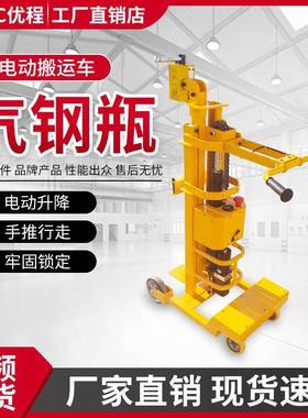 液氧钢瓶车推车手四轮降氧升气乙炔瓶轻便电动搬运车电动气24593