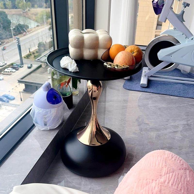 意式小蛮腰阳代茶几家用轻奢简约沙发边台几现客厅移动角几1摆件