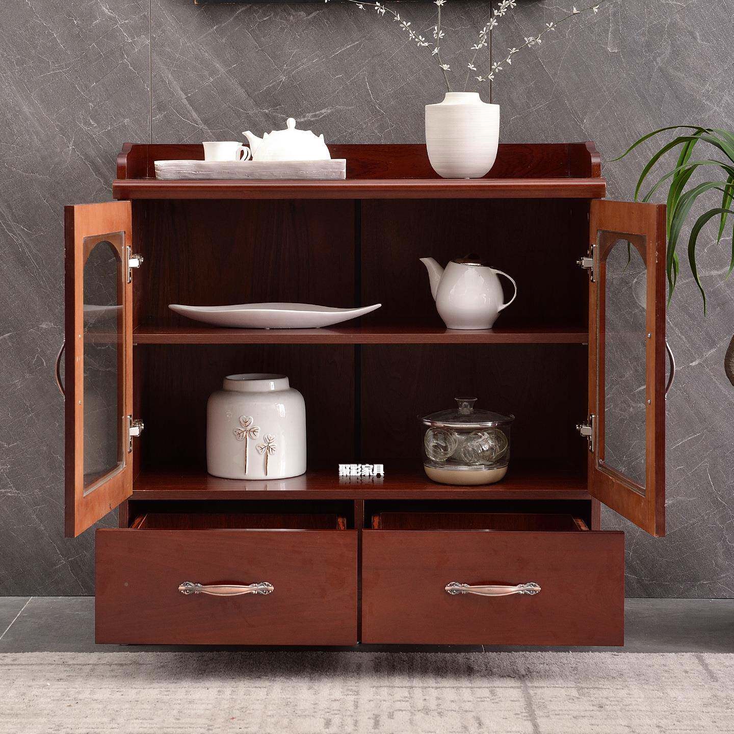 室会议室茶水柜办CSG0462公新中式餐边柜备餐柜带柜抽屉储物带玻