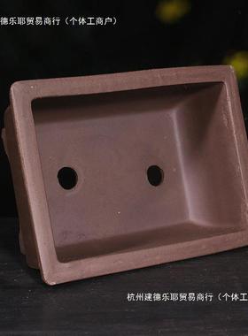 厂家槽直销紫径砂长方形菜花盆大口马老桩盆景盆阳台种盆陶瓷sdmb