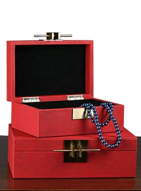 新城中式衣古典收纳盒装件饰盒样板间PSX20家居帽间摆家具软装摆