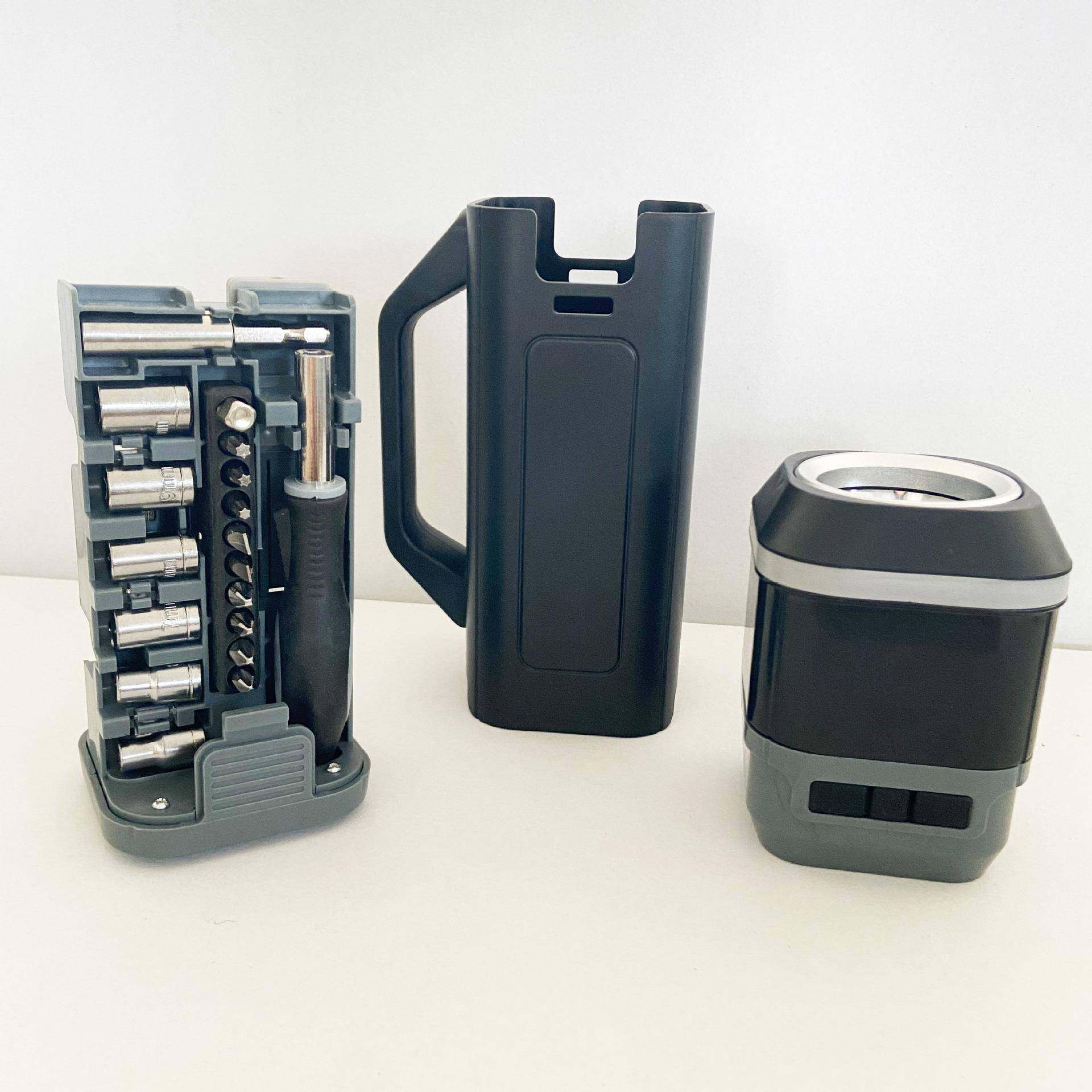多功能强手提工具箱带手电筒工361具套装光手电筒-K1D06