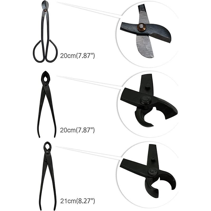 1TUT艺4件盆景工套件盆栽碳钢工剪刀剪园植物工具具修剪园艺园林
