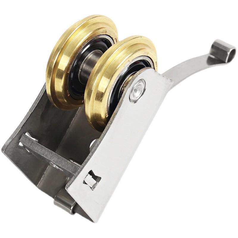 衣柜移门滑轮宽壳隔断橱柜轮子推拉门轨道浴室轮玻璃门滚轮凹凸铜