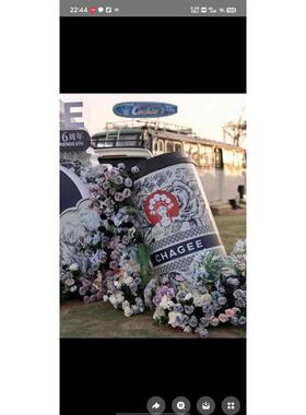 大型霸王茶姬爷爷不装饰网引流啤酒杯泡茶咖啡杯红茶杯酒馆奶摆件