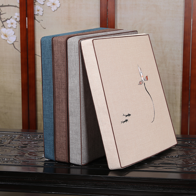 红木椅子坐垫中式沙发实木餐椅垫刺绣茶椅垫圈椅太师椅可拆洗防滑