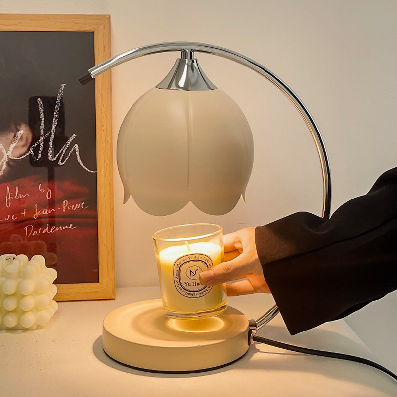 铃兰香薰融蜡灯熔烛无火高级感护眼台灯女生小夜灯卧室牀头睡眠灯,家居饰品,香薰融蜡灯,淘宝优惠券,粉丝福利购,淘宝优惠卷