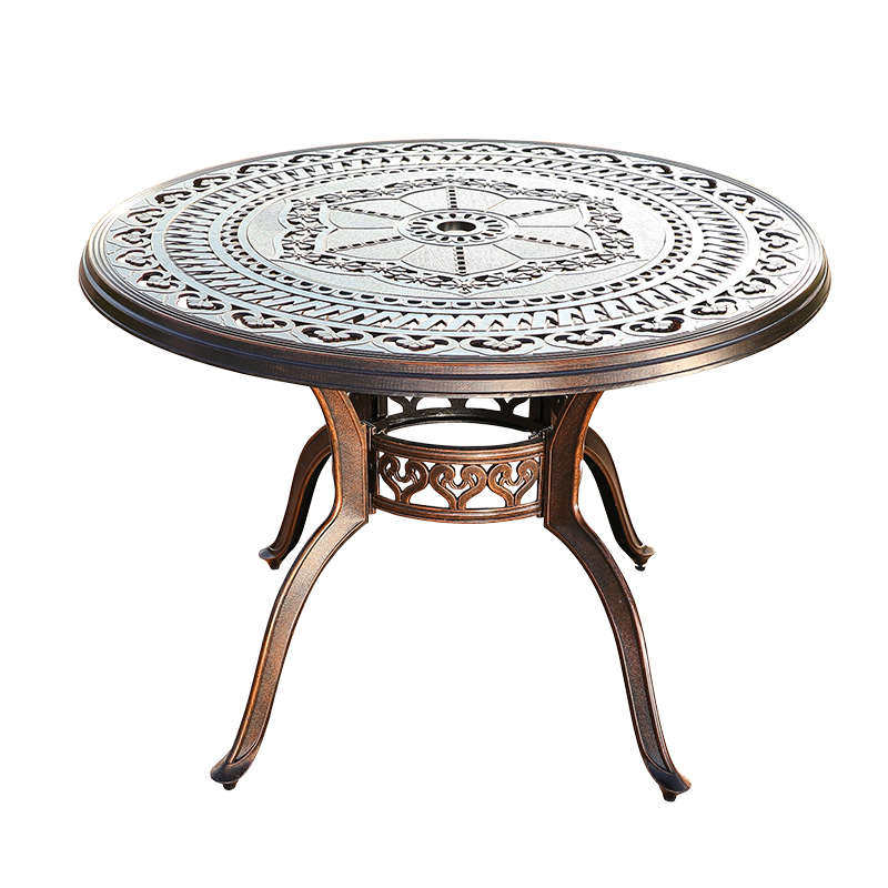 藤朝户外铸铝桌椅烧烤花园别墅子餐桌桌椅铝合金家用庭院室外欧式