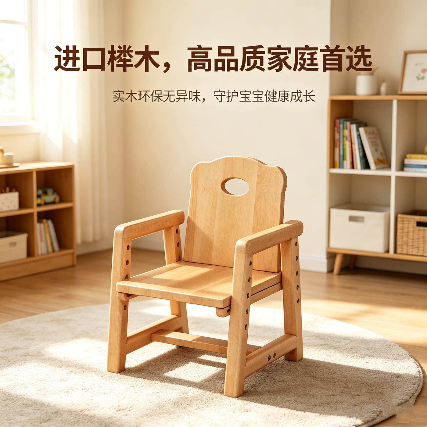 儿童学椅椅子小学生写字椅书椅S7-001专用椅家用课桌桌椅可坐升习