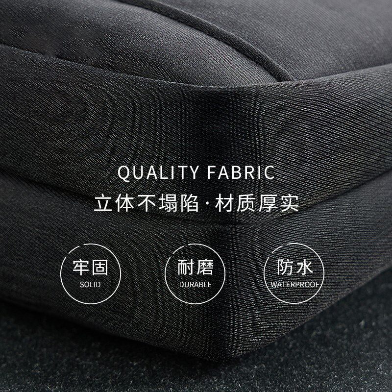 杰利文件袋电脑包公文包帆布包手提袋资料袋商务拉链多层男办公包