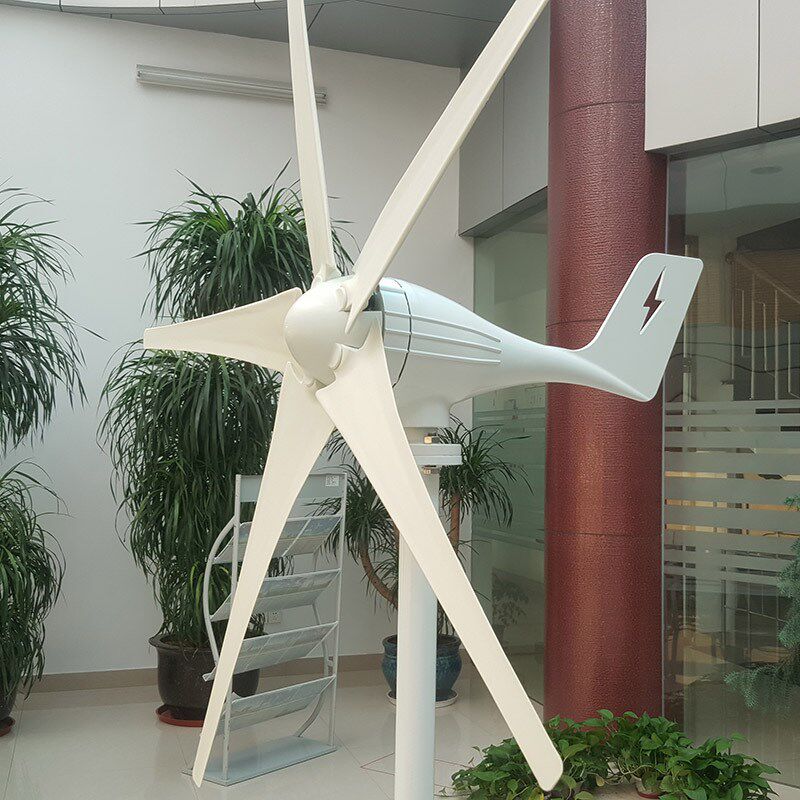 S4型小型风力发电机水平轴200W12V/24V风光互补路灯用景观用家用
