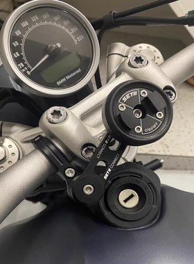 SETES摩托车导航支架手机配件 跑车街车复古机车型快拆防震支架