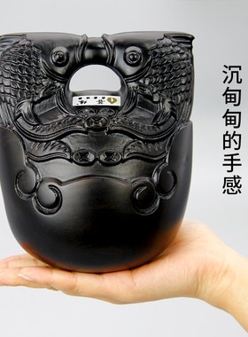 台湾工艺黑檀木鱼法器实木佛门居士道家木鱼敲公德木鱼打击乐器