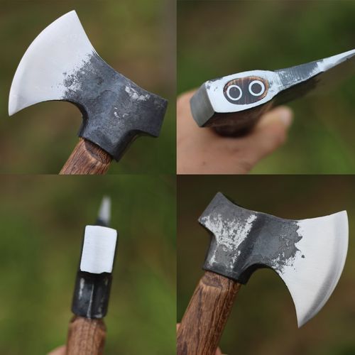 户外露营手斧家用砍骨斧劈柴神器迷你开山斧手工锻打木工小斧头
