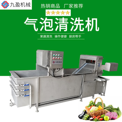 果蔬气泡清洗机JY-3500鼓泡翻浪式蔬菜清洗机 大型学校食堂洗菜机