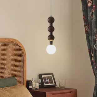 法式中古卧室床头吊灯美式复古主卧房间灯吊线小灯酒店吧台民宿长