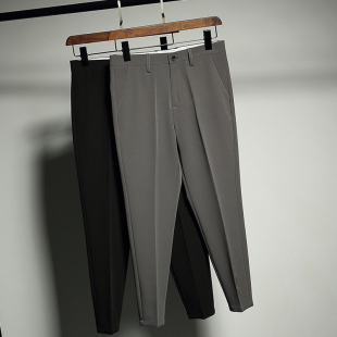 修身 裤 纯色西裤 显瘦紧身九分休闲西装 潮 男26号27码 155矮个子小码