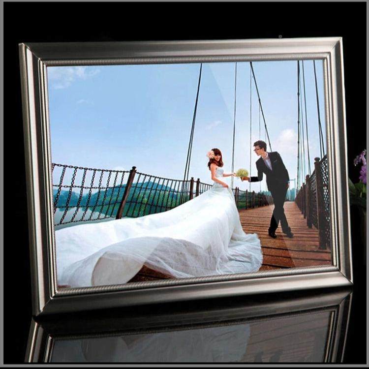 框框欧式简约金属空片框墙挂全家福大相3265照框证相件框家用摆台