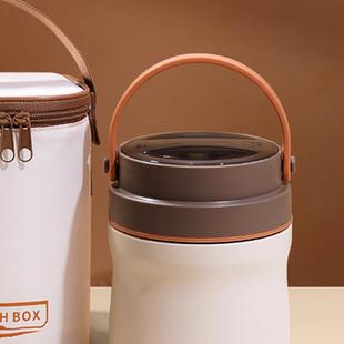 双层ONG锈钢超长保族上温饭盒便携带饭桶小型24小时班便不当装 汤