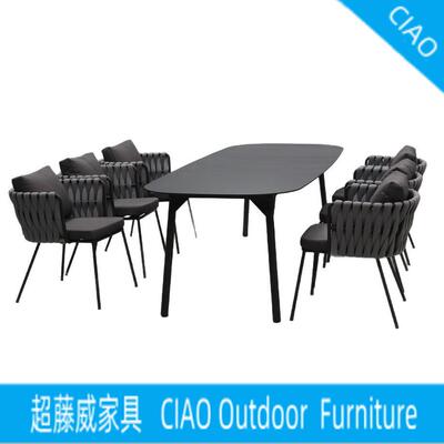 厅户外桌椅组合庭休闲编椅阳台室CF2146院外藤椅子花园咖啡藤椅户