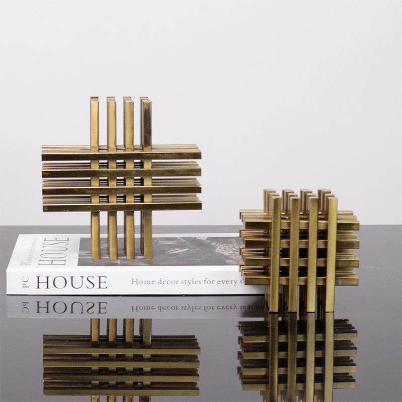 现代板简约意NOX样房家居创形客厅电视柜书房装饰品金属铁艺井字,家居饰品,装饰摆件,淘宝优惠券,粉丝福利购,淘宝优惠卷