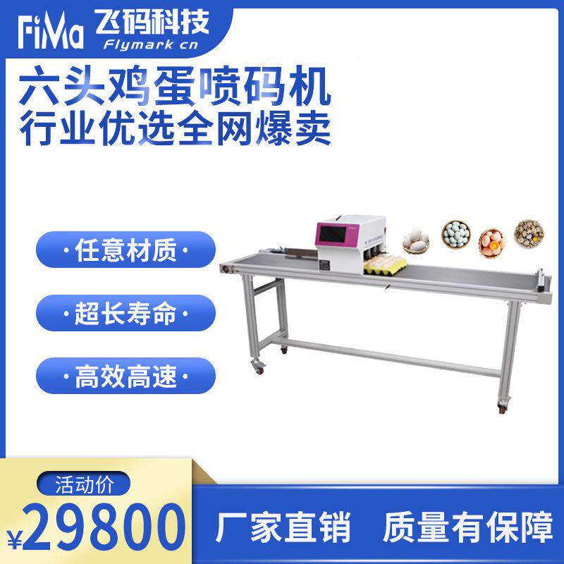 飞码全喷自鸡蛋码机三头六头码高速TRQ喷动码器打机油墨定制打标