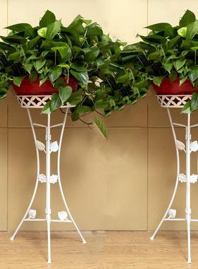欧式铁阳台置客地面物室39631内绿萝吊篮花盆架子艺花厅架子多层