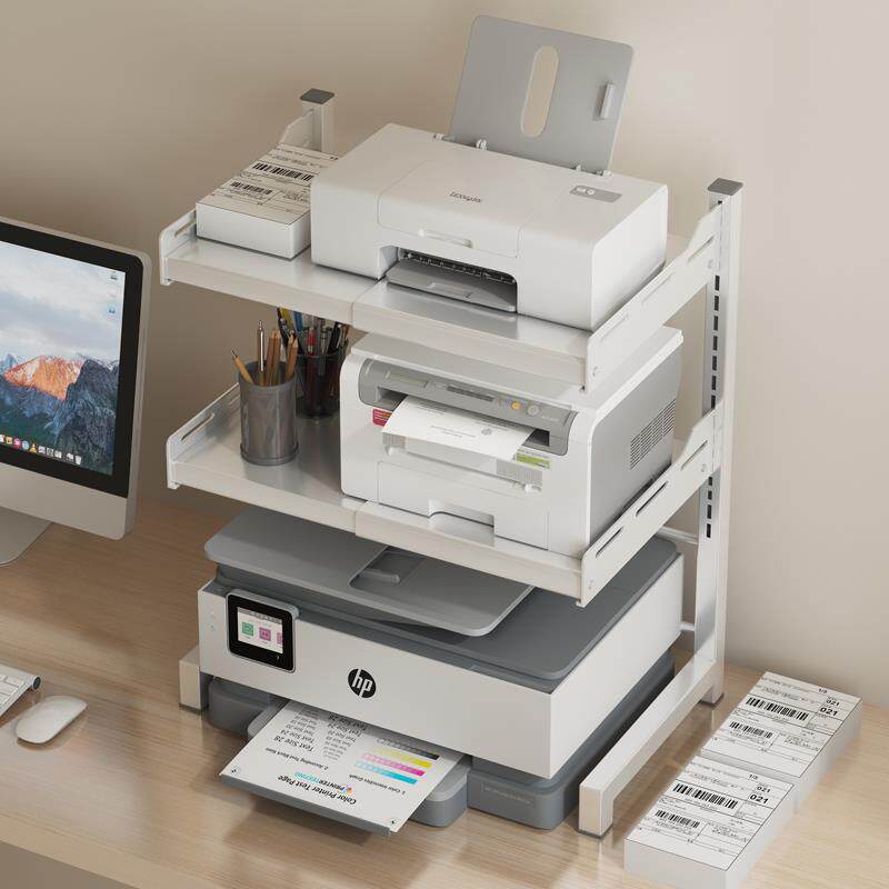 加主高打印机架子桌面UWB双层复室机置物架印多功能办公桌上机收