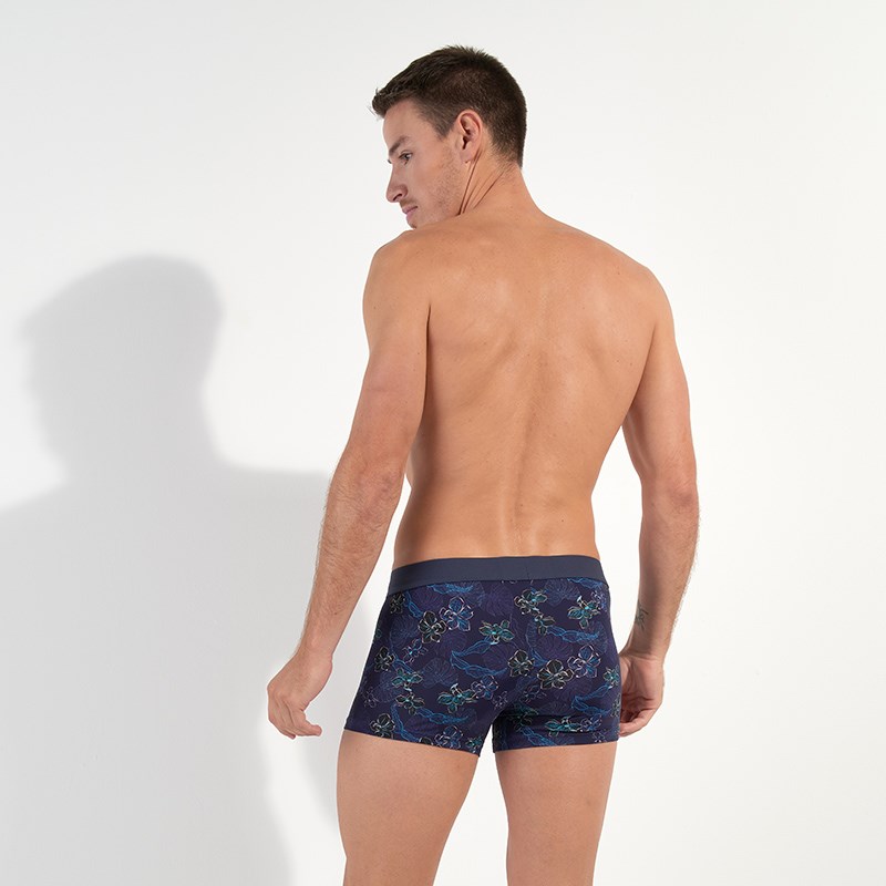 法国HOM男士平角内裤高级时尚亲肤提臀透气中低腰男生四角底裤