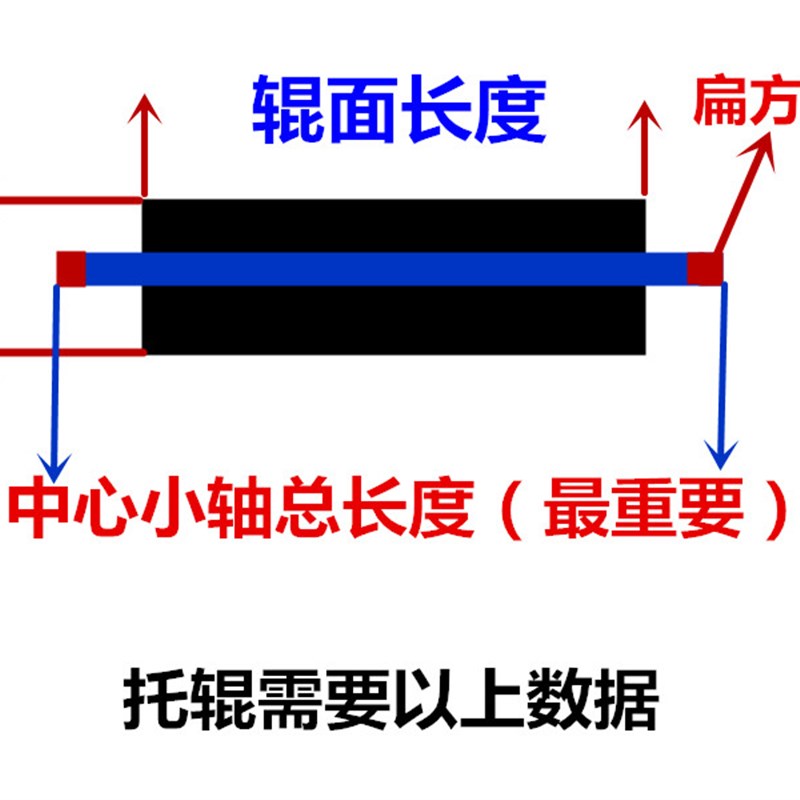 输送带托辊滚筒托棍55公分托滚防水辊筒 橡胶托辊输送机配件辊子