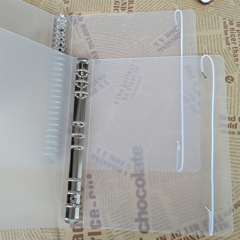 活页本学生写字笔记本B5文件夹塑料透明外壳活页夹26孔钢夹6孔a4