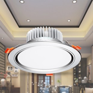 圆形嵌入式 led筒灯客厅家用天花灯吊顶8公分开孔7.5玄关过道灯5W