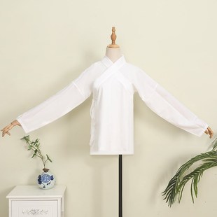 汉服中衣中裤 男女白色打底内搭古代睡衣日常春夏秋里衣交领内衬衫