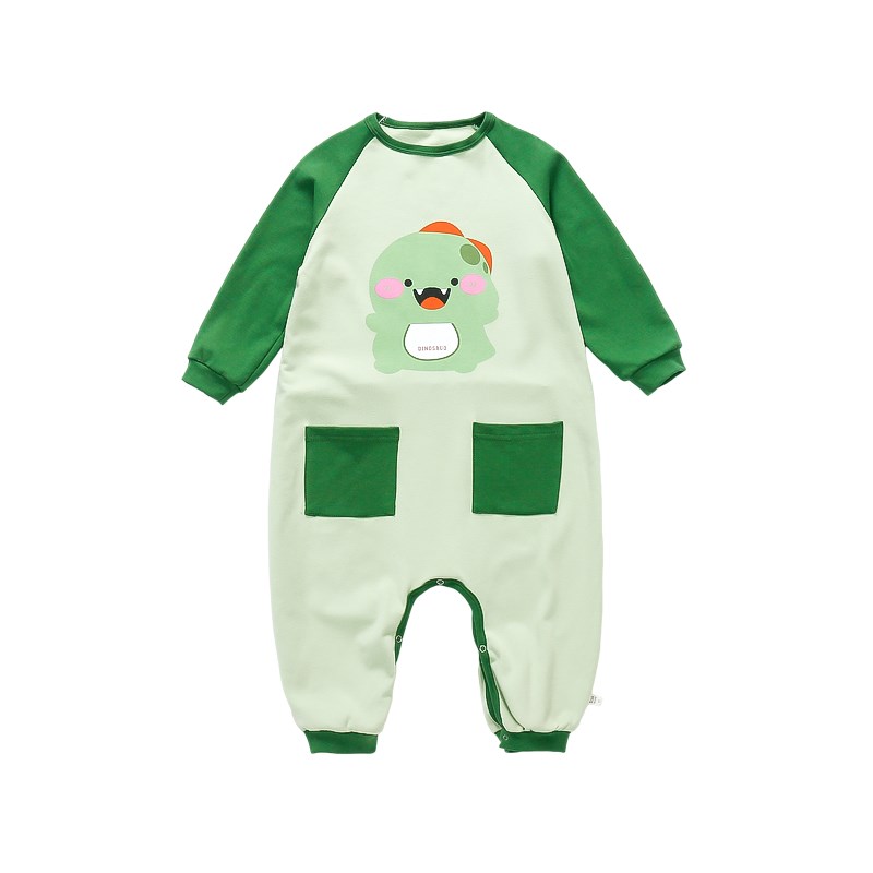 男童秋季连体睡衣男宝宝卡通长袖婴幼儿爬服儿童春秋款家居服睡袋