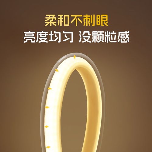 氛围灯带led灯条卧室床头床边镜子自粘暖光220V插电款带开关长条