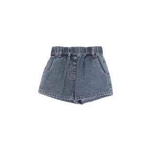 女童夏装童装宝宝绣花小猫耳朵牛仔短裤2025夏季新款女宝个性裤子