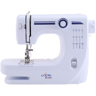 友立佳608缝纫机家用电动台式多功能锁边吃厚脚踏衣车小型裁缝机