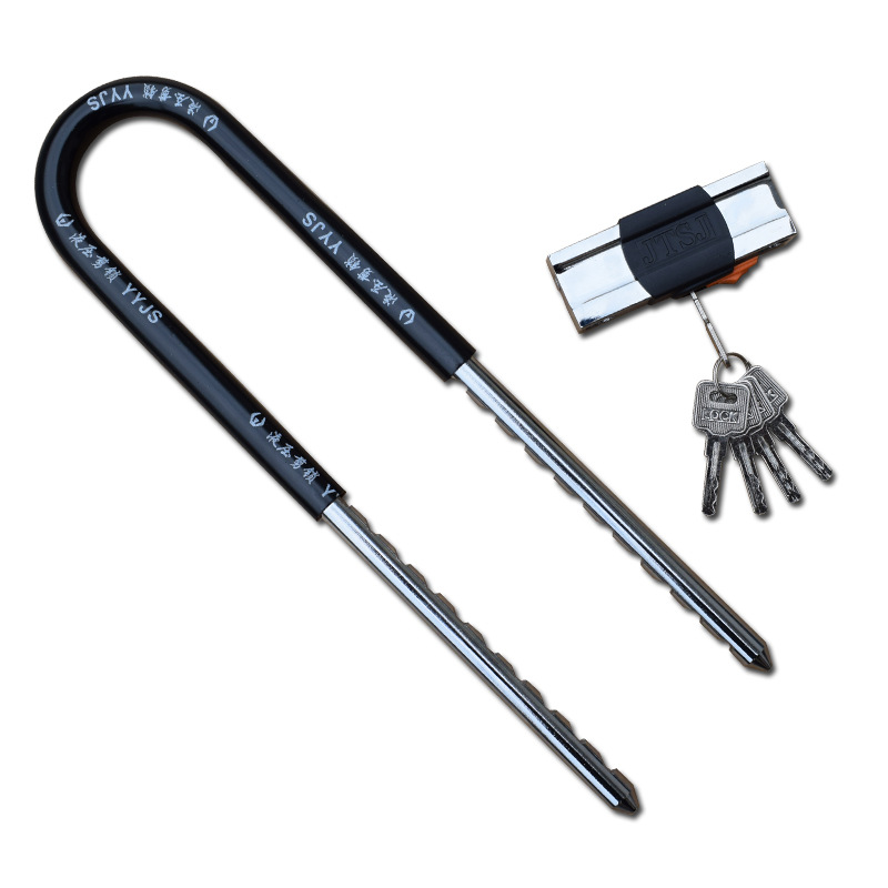 锁门锁门型锁头抗商锁铜锁插锁门铺店铺芯双防盗液压玻璃门把锁u