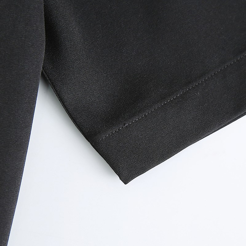 高个子夏季薄料短袖衬衫男修身黑色职业商务正装男装抗皱免烫衬衣