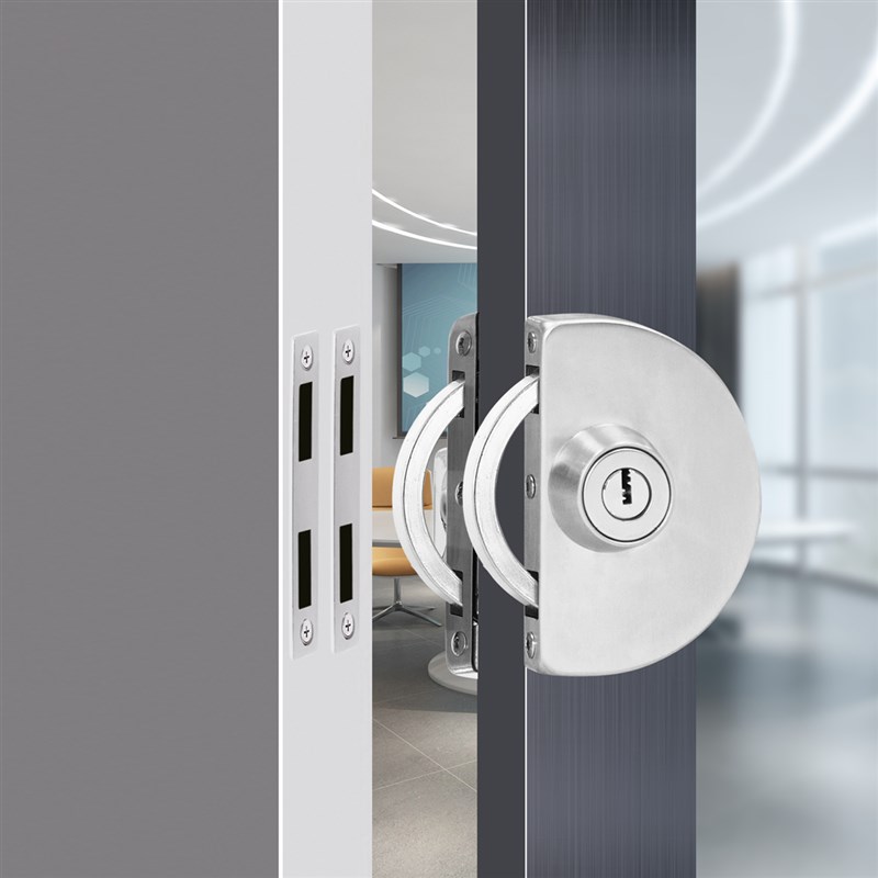 有框门锁推拉门锁移门钩锁不锈钢玻璃带框门锁单门锁中央锁趟门锁