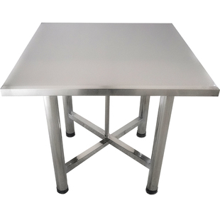 一体包边不锈钢方桌可折叠正方形桌子带斜边户外摆摊家用吃饭餐桌