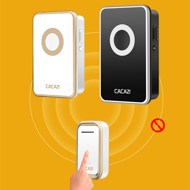 智能一拖二拖一不用电池无线门铃 家用电子门铃 远距离呼叫器防水