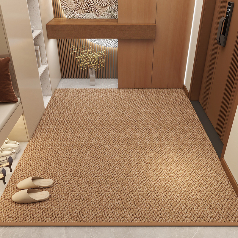 高端入户门地垫日式仿剑麻进门脚垫高级感客厅耐脏地毯可裁剪门垫