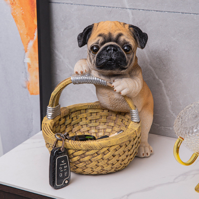 家点靓玄关收纳摆件美式家居饰品客厅装饰门口鞋柜上放钥匙小摆设