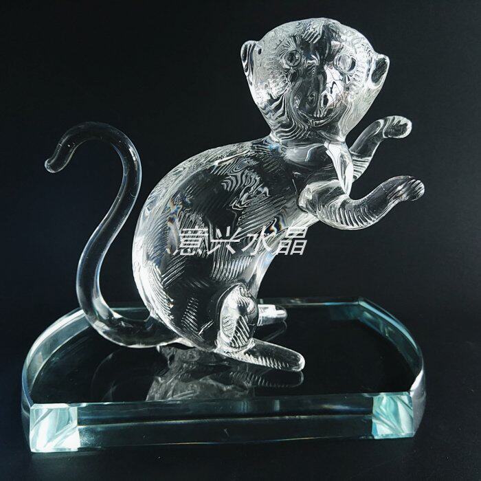 包邮纯手工水晶12生肖牛虎兔龙羊猴鸡电视柜装饰公司工艺礼品摆件