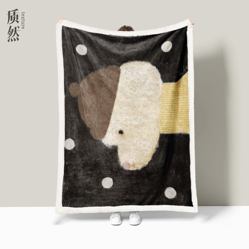 定制毛毯夏天小毯子学生宿舍午睡毯办公室午休毯可爱狗狗沙发毯